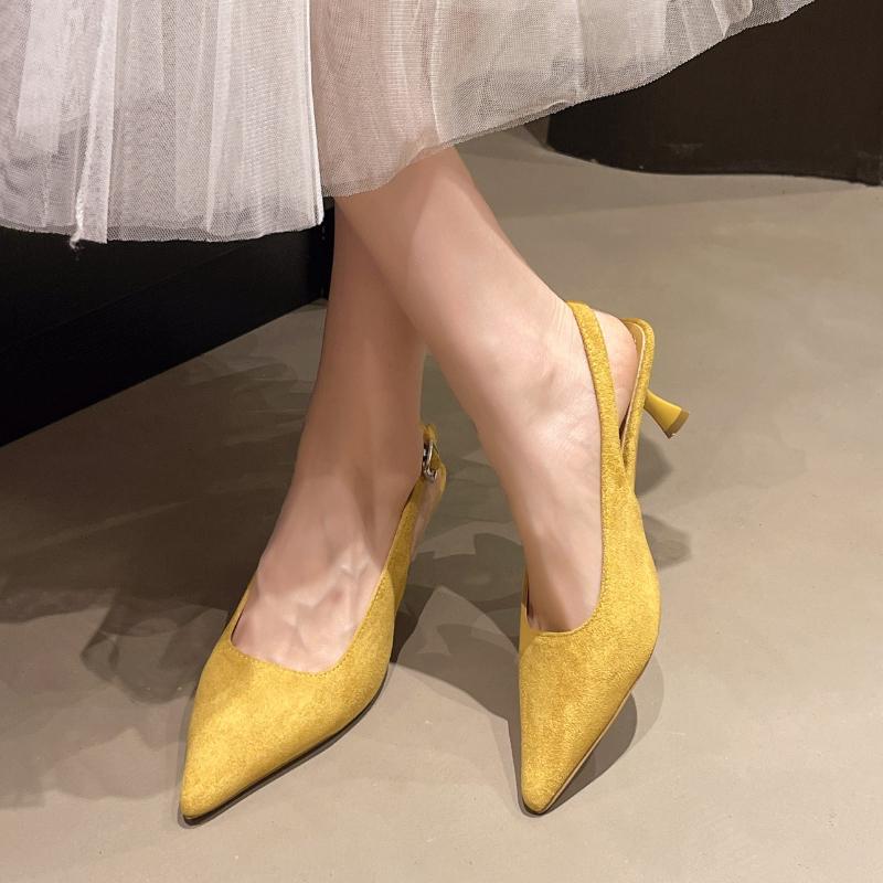 Fashion Women High Heels Sandals Elegant Pointed Toe Heeled Shoes Fashion Slippers Summer Slides 2025  Pumps Sexy Luxury Mujer Zapatos