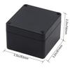 Junction Box, Zulkit Project Box IP65 Waterproof Outdoor Box ABS Plastic Electrical Boxes Electronic Enclosure Black 3.27 X 3.19 X 2.20 Inch (83 X 81