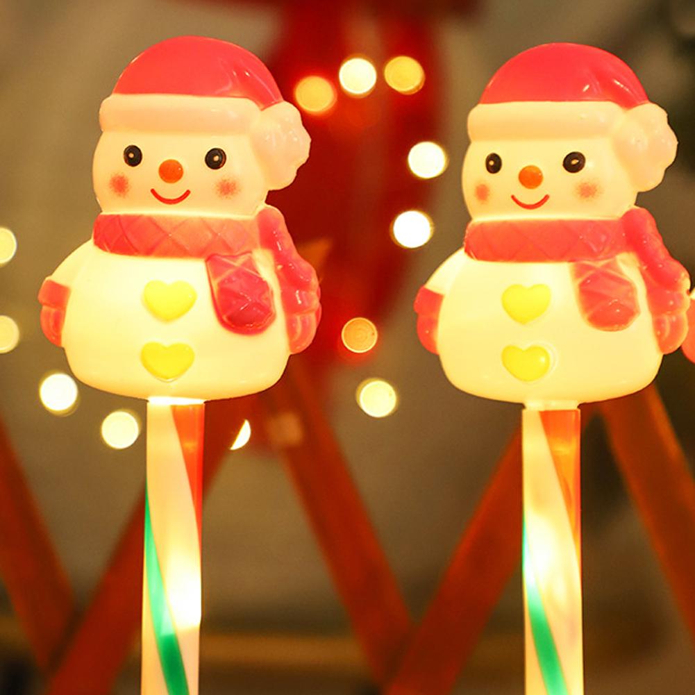 4PCS Christmas Solar Santa Claus Lights Snowman Pathway Lights Suitable For Yard Driveway Lawn Garden Xmas Tree Decoration
