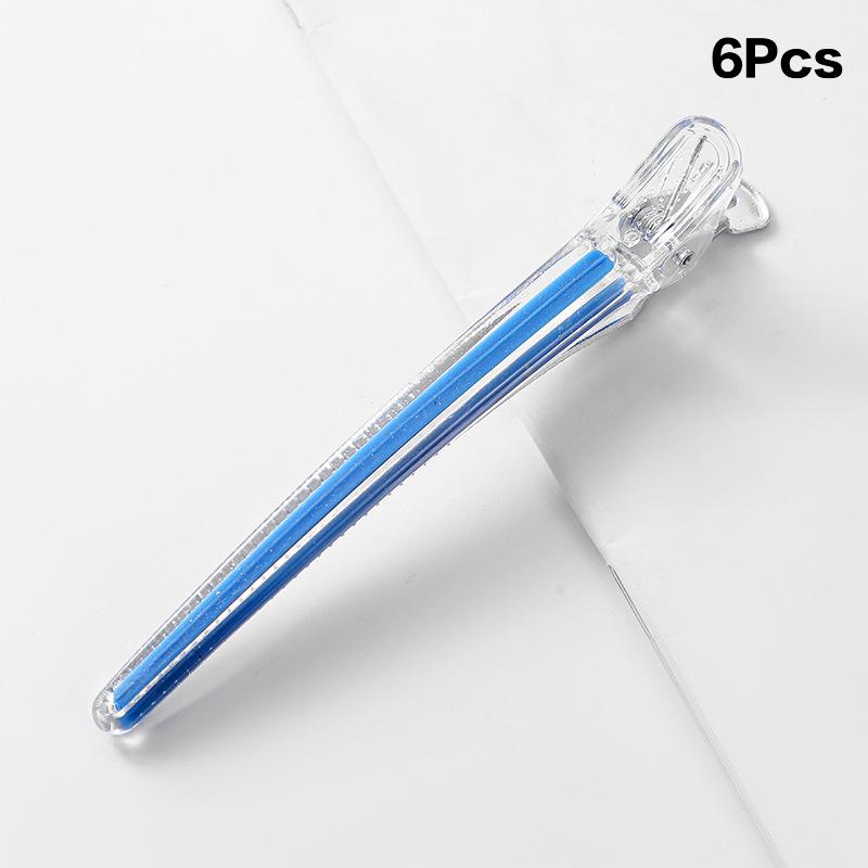 6Pcs Pro Seamless Alligator Clip Hair Clip Barbershop Haircutting Sectioning Hairpin Salon Household Beauty Styling Tools