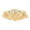 Turkish Serving Tray Round Flower Shape Retro Embossed Pattern Elegant Exquisite Metal Coffee Tea