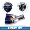 ABSOPRO Muffler Dual Downward Exhaust 60mm Universal Fit for Exterior Dual Outlets Cutter, Pipe, Heart-Shaped, Bolt-On, Metal, Diameter,