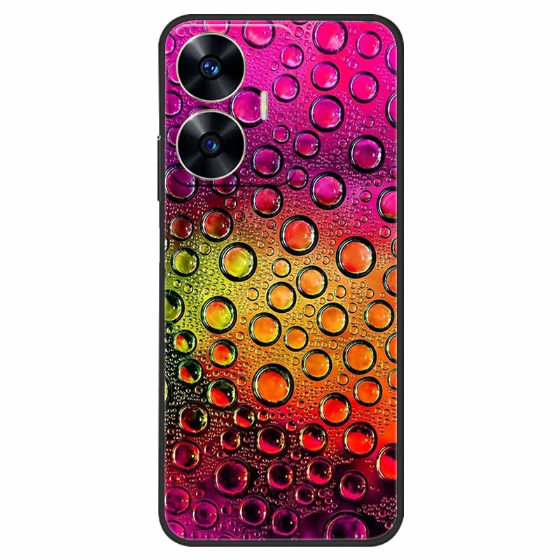 Phone Cover For Realme C55 Case Black Silicone Fundas For Realme C55 RMX3710 TPU Soft Back Coque Star Painted on RealmeC55 C 55