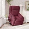 Electric Recliner Chair with Rising Function Burgundy Fabric