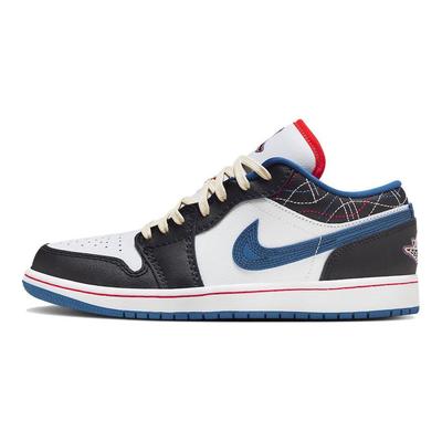 Air Jordan 1 Low SE Industrial Blue Sashiko Pánské tenisky Bílá Černá Sirénová-Červená FV3622-141