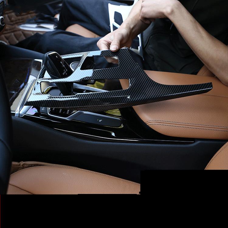 ABS Car Central Control Gear Shift Panel Trim Frame Sequin Cover For BMW 5 Series G30 G31 2018-2022 Auto Accessories