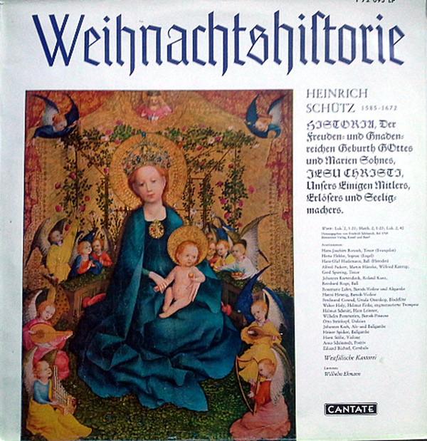 

LP Record HEINRICH SCHTZ Weihnachtshistorie T72095LP Cantate Germany Classical Used