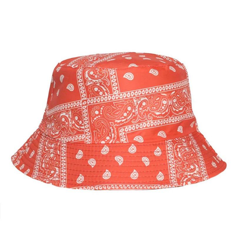 Retro květinový rybářský klobouk, pouliční móda, skládací umyvadlový klobouk, oboustranný personalizovaný sluneční klobouk, venkovní klobouk