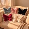 Soft Butterfly Plush Pillow Lace Trim Bow Throw Pillow Home Decor Bow Plush Cushion Bedroom