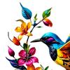 Hummingbird Wall Art Hangable Wall Sculpture With Flower Metal Hummingbird Decor For Garden Patio Fence Porch Yard Home Living