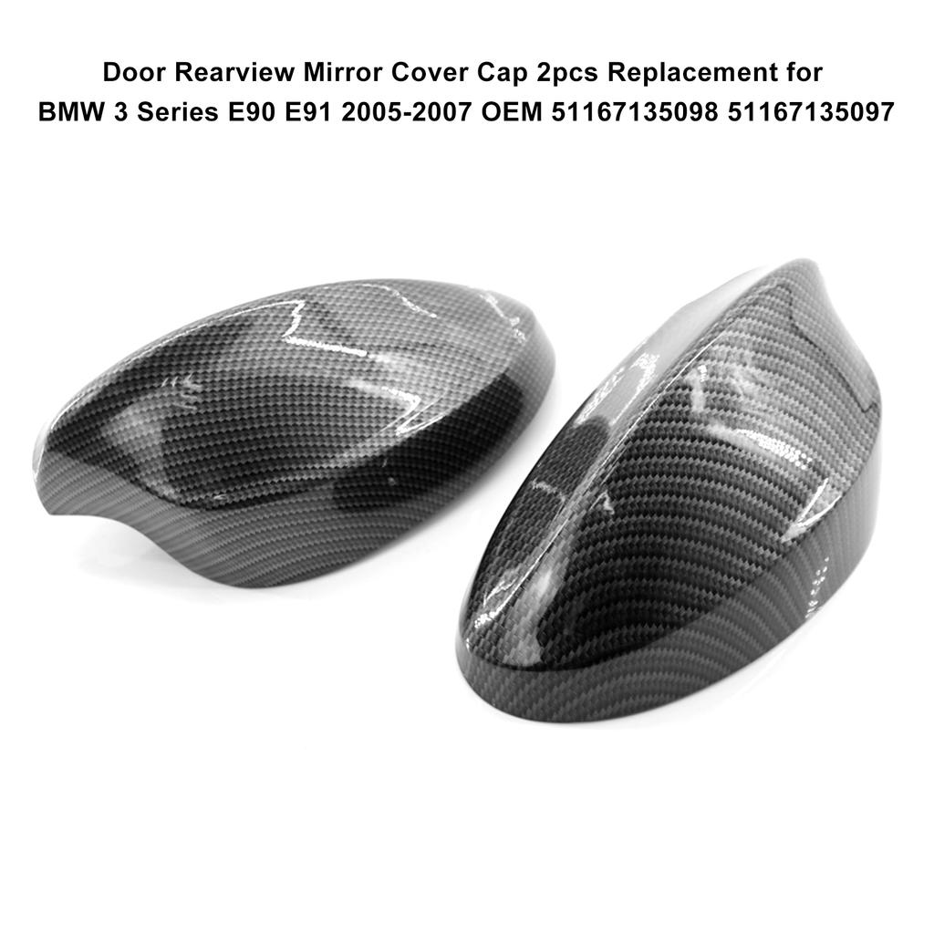 Osłona lusterka wstecznego drzwi Cap 2 szt. Zamiennik dla BMW serii 3 E90 E91 2005-2007 OEM 51167135098
