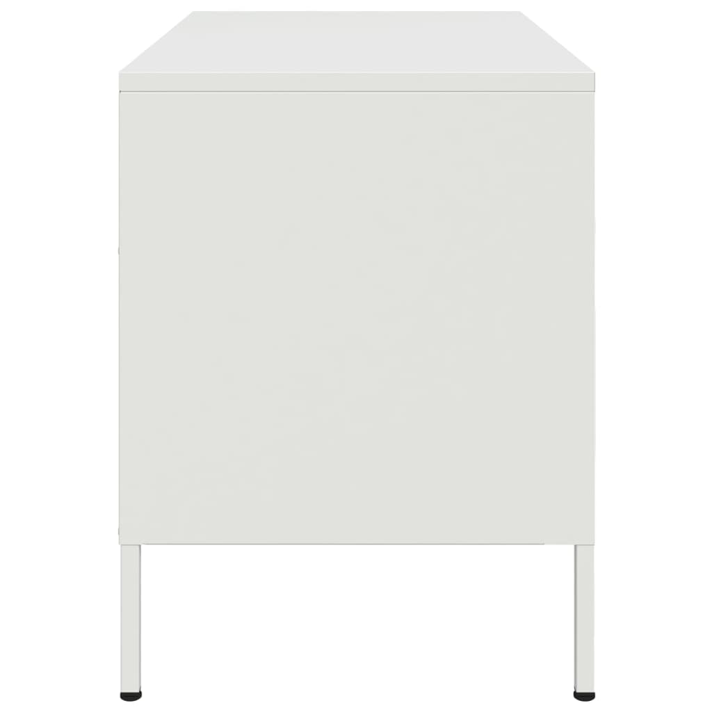 Vidaxl Szafki Pod Telewizor, 2 Szt., Białe, 68X39X50,5 Cm, Stalowe