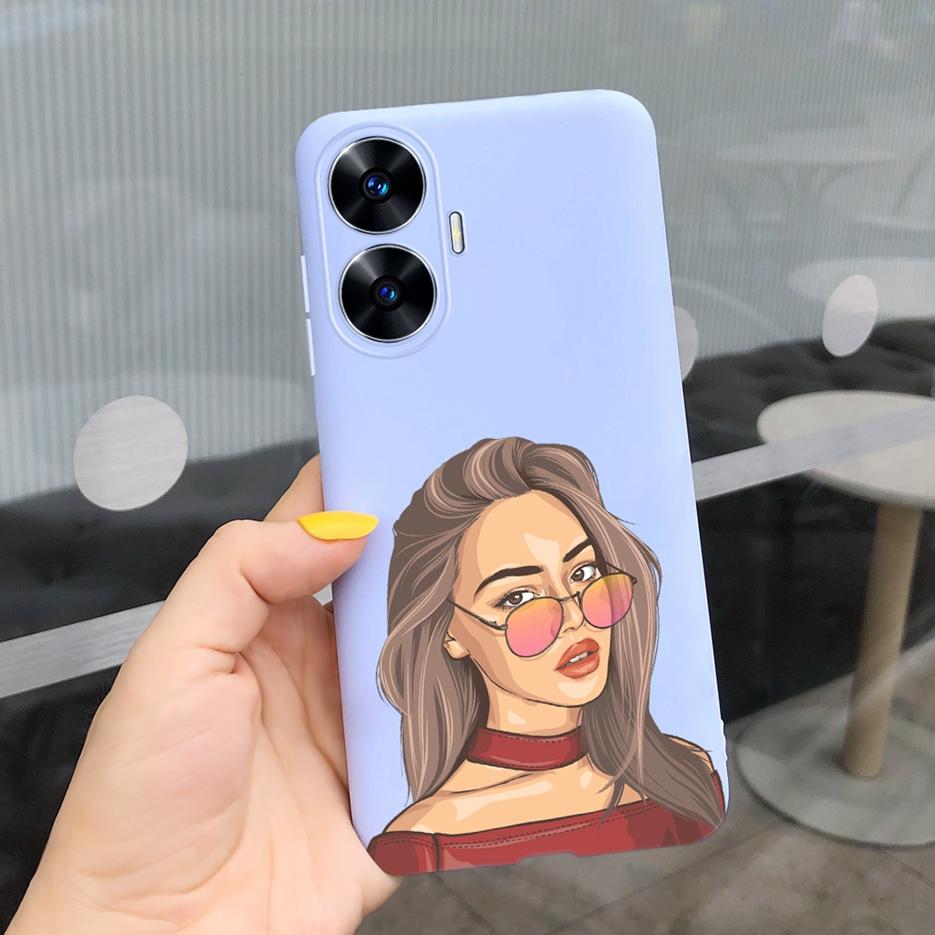 For Realme C55 Case 2023 New Fashion Cartoon Cover Soft Silicone Shockproof Phone Case For Realme C55 C 55 RealmeC55 Bags Bumper