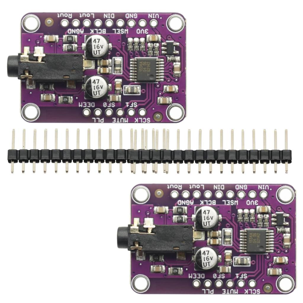 2PCS 3.3V - 5V DAC Module 1334 UDA1334A I2S DAC Audio Stereo Decoder Module Board for Arduino