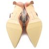 Excellent MANOLO BLAHNIK Mule VEDADAMU Crystal Jewel Trim Pointed Toe Satin 37.5 Used
