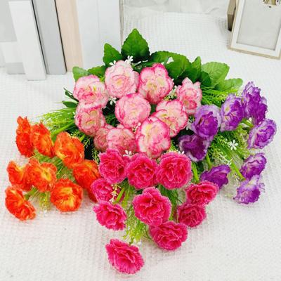Künstliche Nelkenblume mit Stiel 10 Köpfe Heim Büro Tisch Mittelstück Hochzeit
