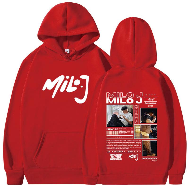 Rapper Milo J 111 Album Merch Hoodies Mannen Vrouwen Kleding Vintage Hip Hop Hooded Sweatshirt Casual Oversized Pullovers Fans Cadeau