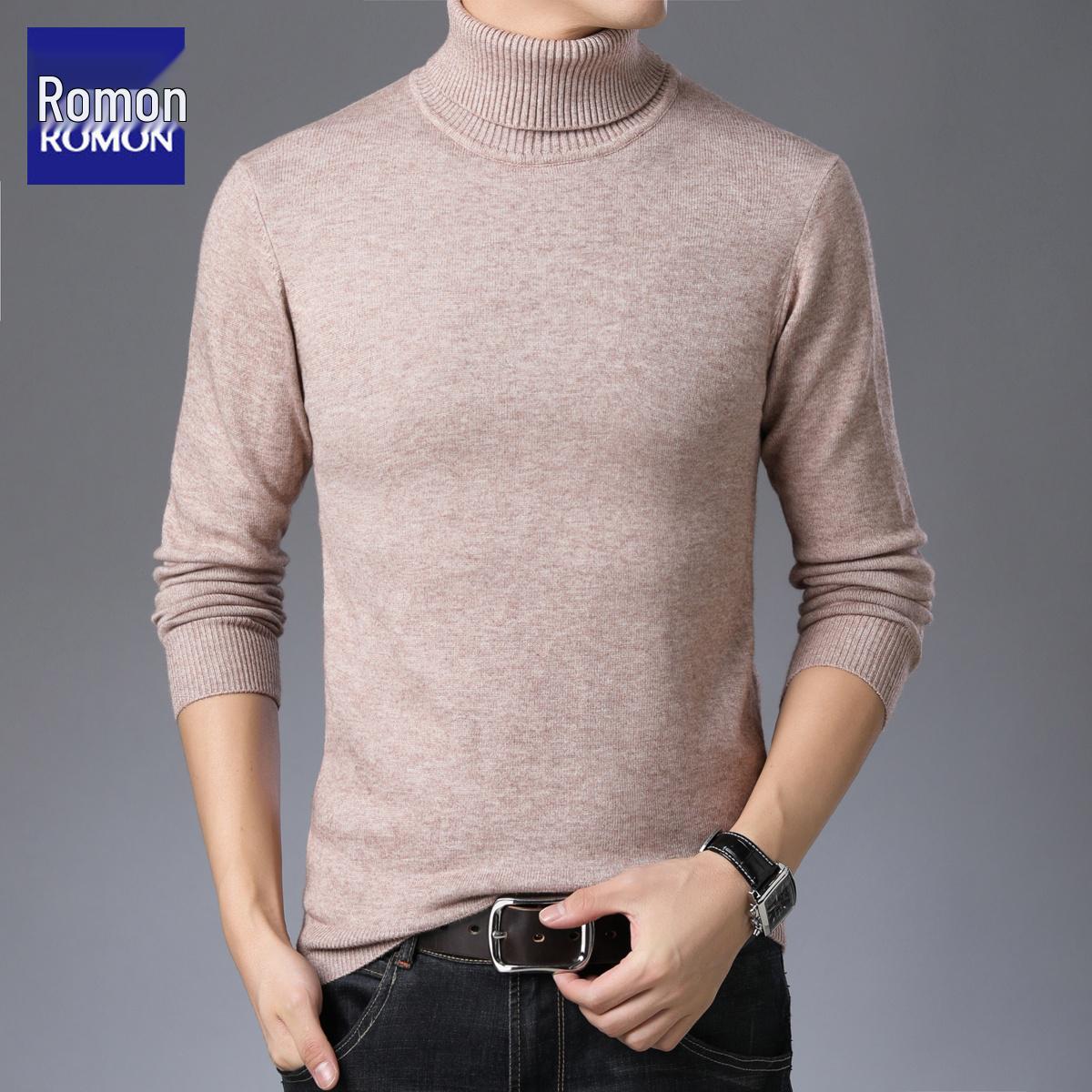 

Men s Slim Fit High Neck Sweater - 2025 Spring Casual Warm Knitted Pullover 110 for 111-125 lbs верблюд/бежевый