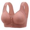 Fixed Cup Front Opening Button Mom, Middle-aged and Elderly Lingerie, Women's Plus Size, Thin Vest Style Bra