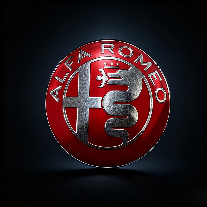 74mm Legierung Metall Emblem Alfa Romeo Abzeichen Auto Logo OEM Stil für Giulia Stelvio Giulietta Mito Frontgrill Kofferraumdeckel Ersatz qa9