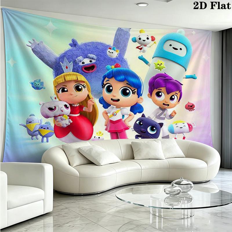 True and the Rainbow Kingdom Wall Tapestry Aesthetic Wall Hanging Printed Fabric Blanket Decorative Tapestries for Bedroom Living Room Home Decor