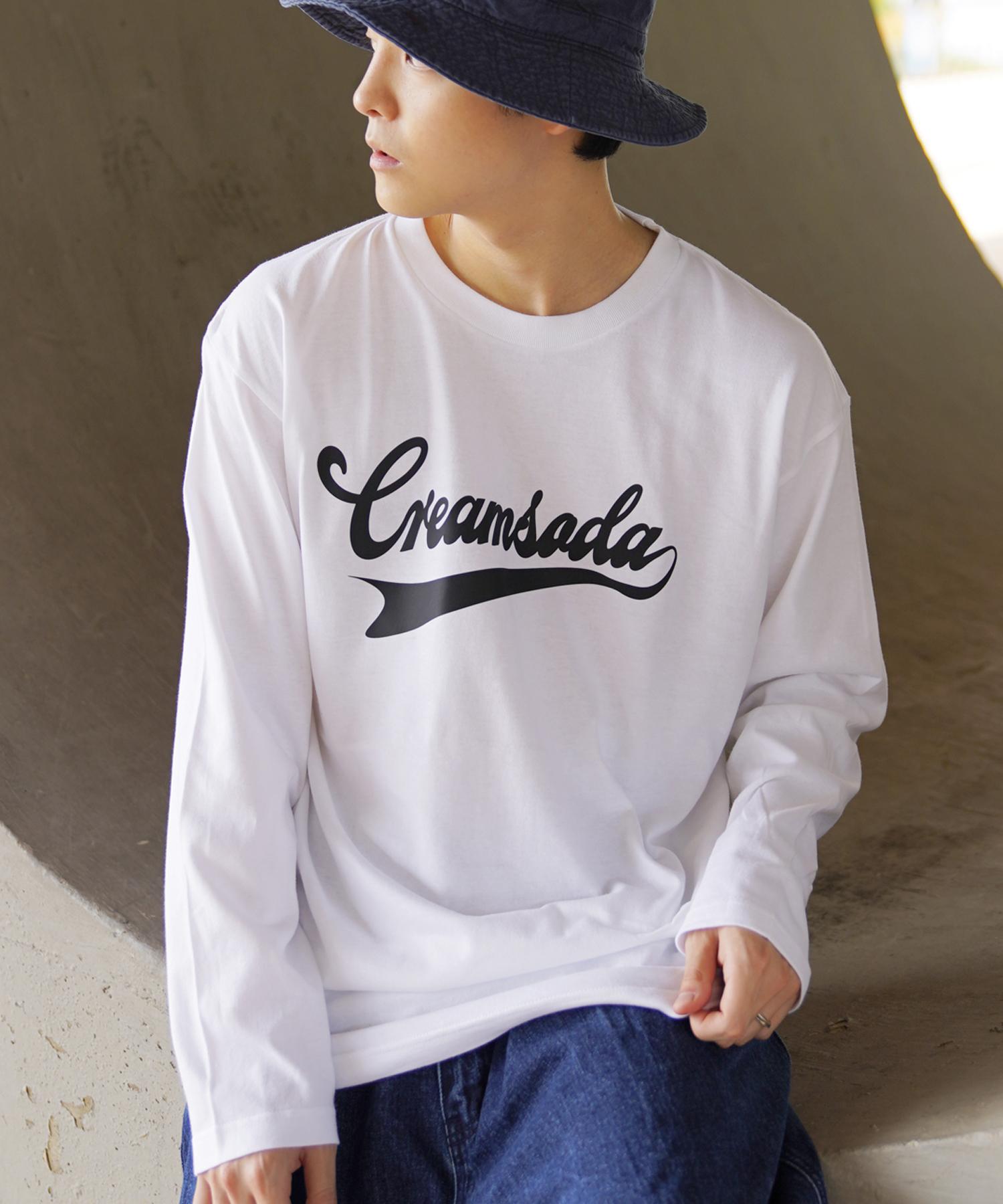Cream Soda Lab Authentic Logo Long Sleeve White Black L