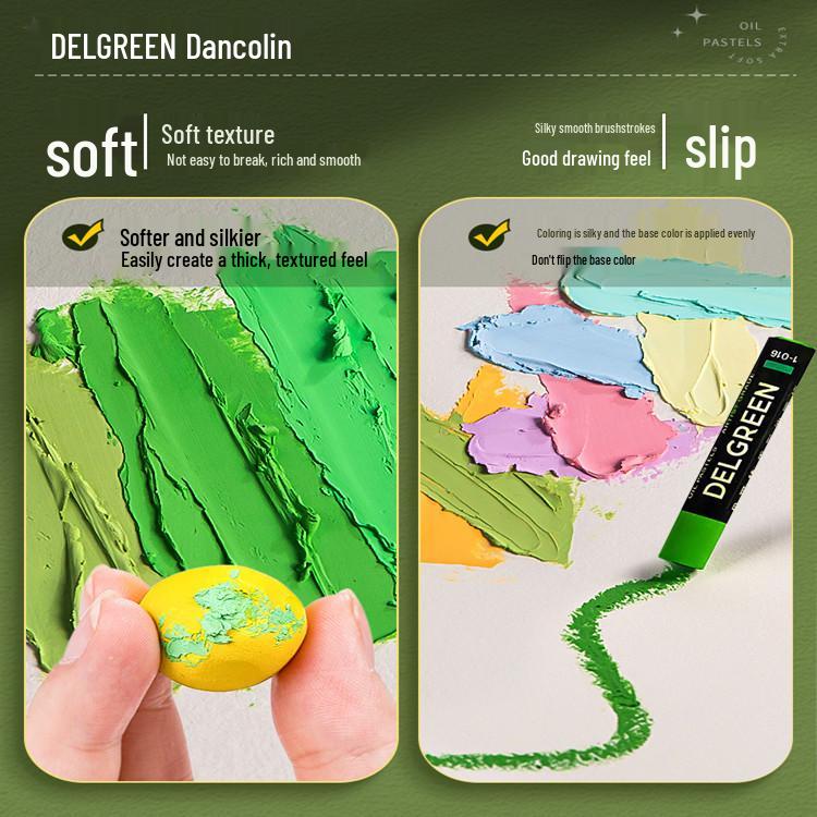 Dan Ke Lin Third Gen Super Soft 36-Color Oil Pastel Set - Advanced Gray White Oil-Based Crayons