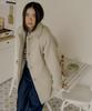 Lucir Zu Alpaca Wool Half Coat (Beige)