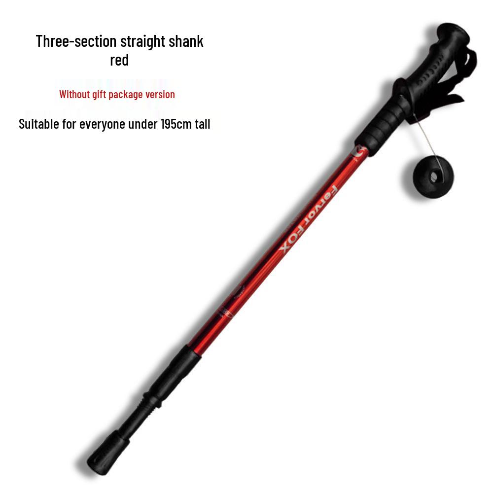 Telescopic Aluminum Alloy Shock-Absorbing Ultra-Light Adjustable Elderly Walking Cane with Straight and Curved Handle Options