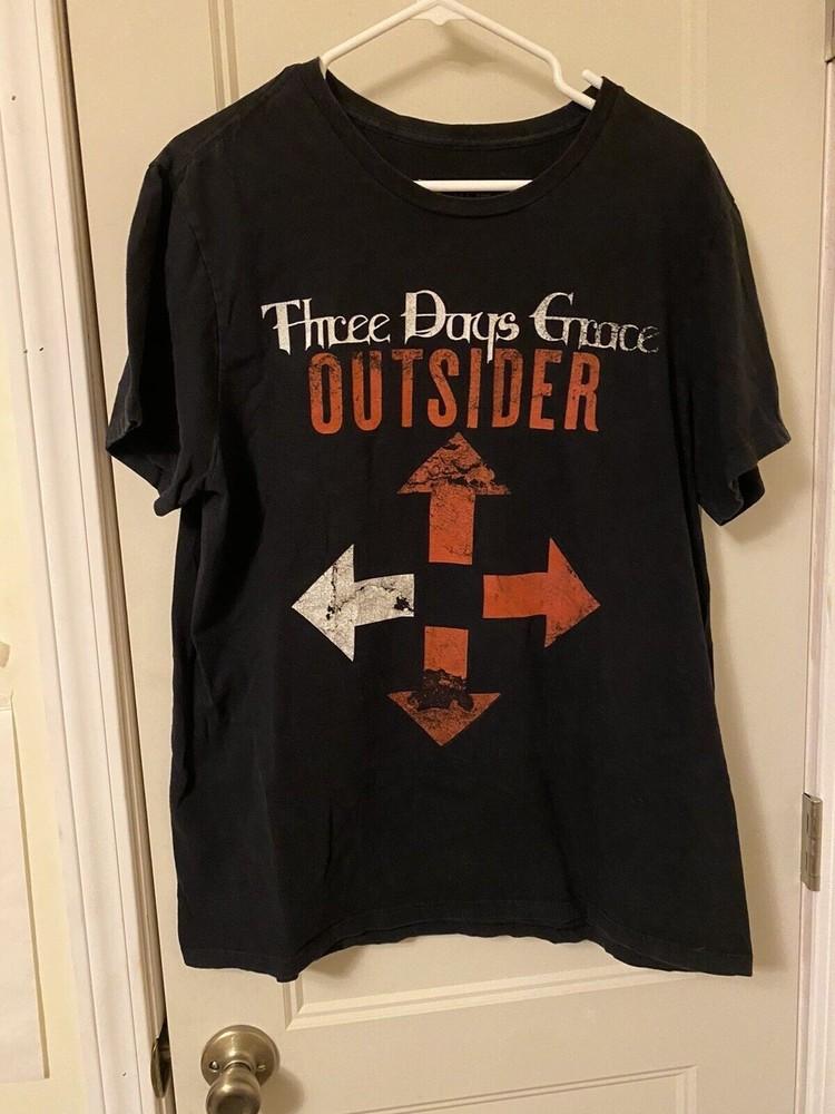 Three Days Grace Outsider Album Band Black T-shirt All size DS341 Unisex T-Shirt XXL