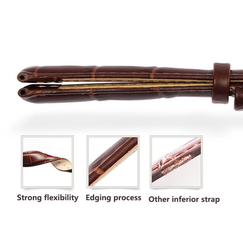 Новый 12-24 мм кожаный ремешок для часов с принтом крокодила 1 шт. Высокое качество — фото 9