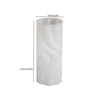 Easy To Demold 3D Water Wave Cylinder Candle Mold Silicone Epoxy Resin Candle Making Kit DIY Craft Handmade Cake Resin Mold