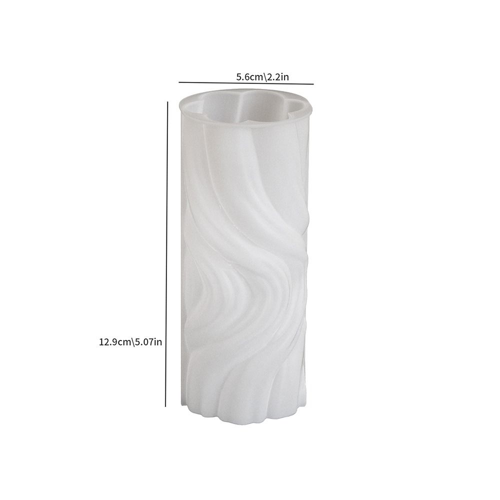 Silicone Cylinder Candle Mold 3D Water Wave Cake Resin Mold Crystal Epoxy Soap Mold