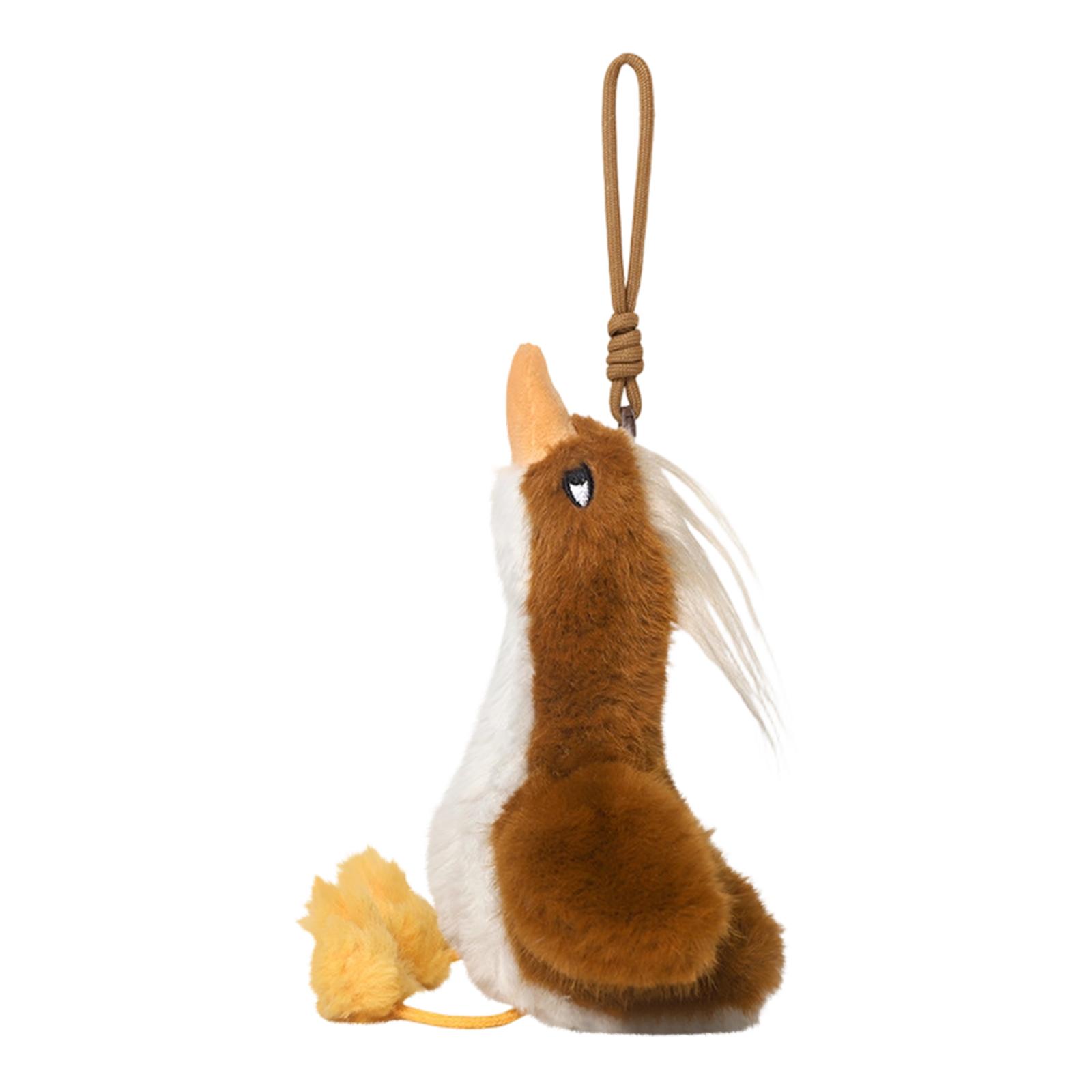 Plush Animal Keychain Soft Stuffed Toy Hanging Ornament with Loop Attachment Suitable for Bags Backpacks and Car Accessories One Size