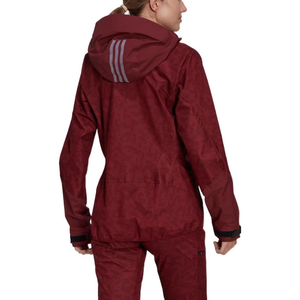 Adidas Terrex W Trk Primekn A Logo Print Outdoor Sports Hooded Jacket Women Jacket Brick-Red HE2295