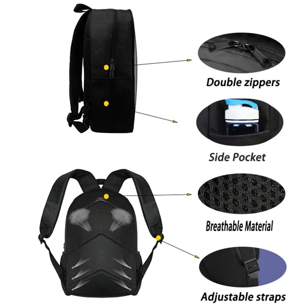 2Pcs Set Kids Backpack with Front Pocket & Pencil Bag, Cartoon NARUTO School Bags for Boys&Girls Aged 6-10, Durable& Lightweight