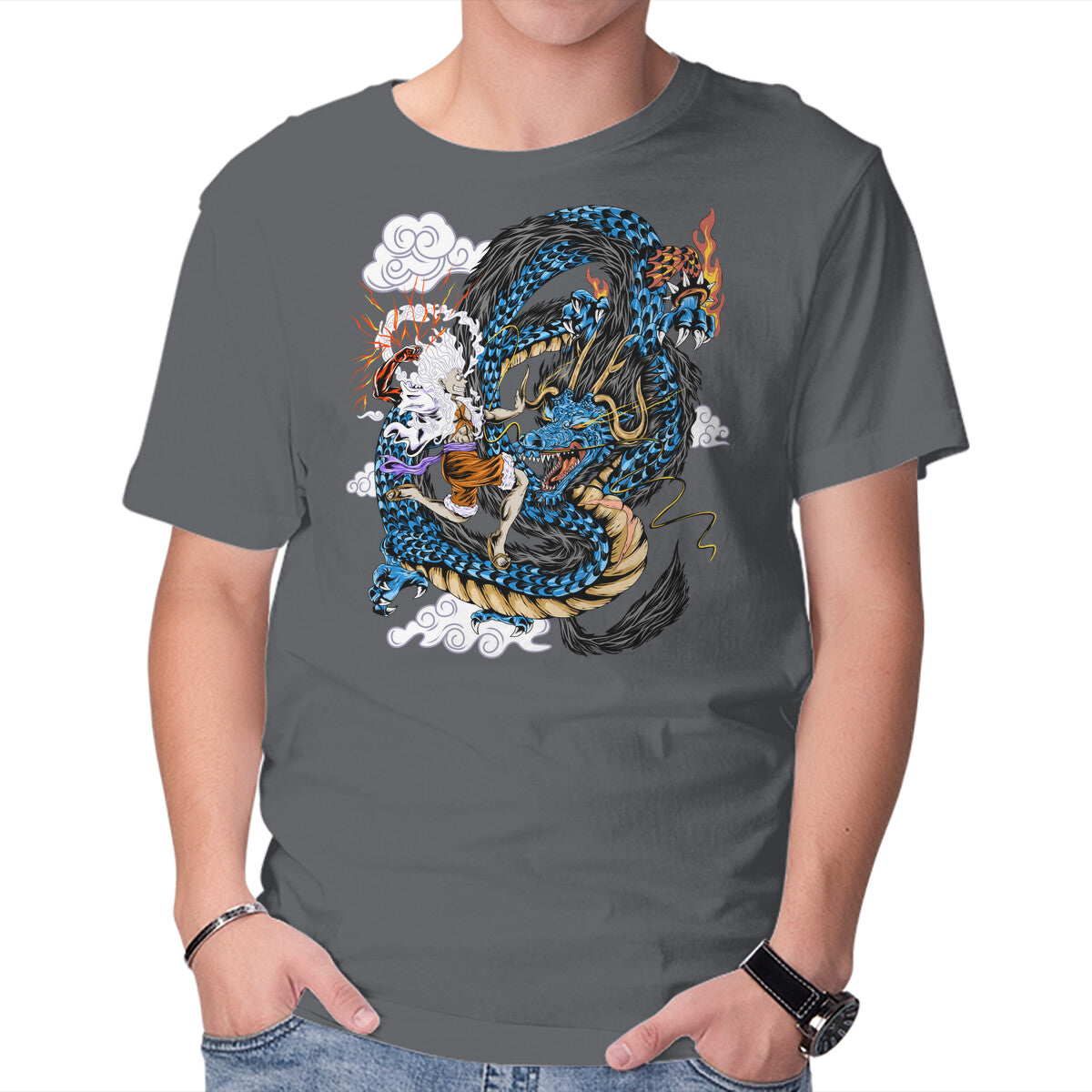 Unisex Crew Neck T-Shirt The Epic Battle Graphic Short Sleeve Casual Tee XL