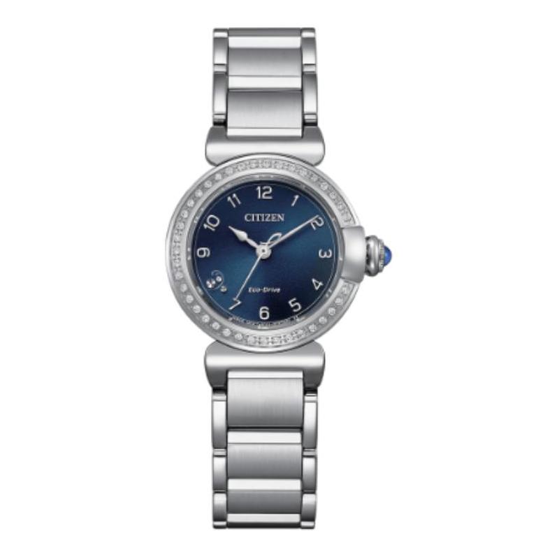 

CITIZEN L Series 50 Meters Waterproof Solar Quartz Steel Strap Women s Watch Blue Dial EM1120-87L синій