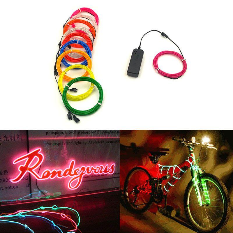 Vibrant Neon Led Light Glow El Wire String Rope For Stunning Party Decorations
