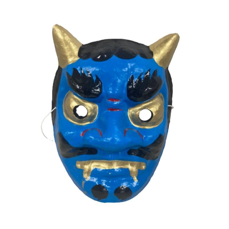 Red and Blue Demon Washi Paper Cosplay Costume You Masks, Masks, (Thank Package)