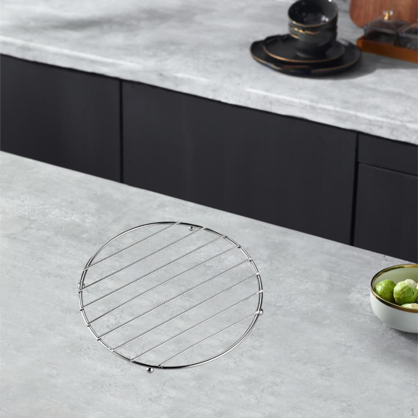 

Металлическая подставка для посуды из нержавеющей стали Обеденный стол Бар Квартира Многоцелевая кухня Round