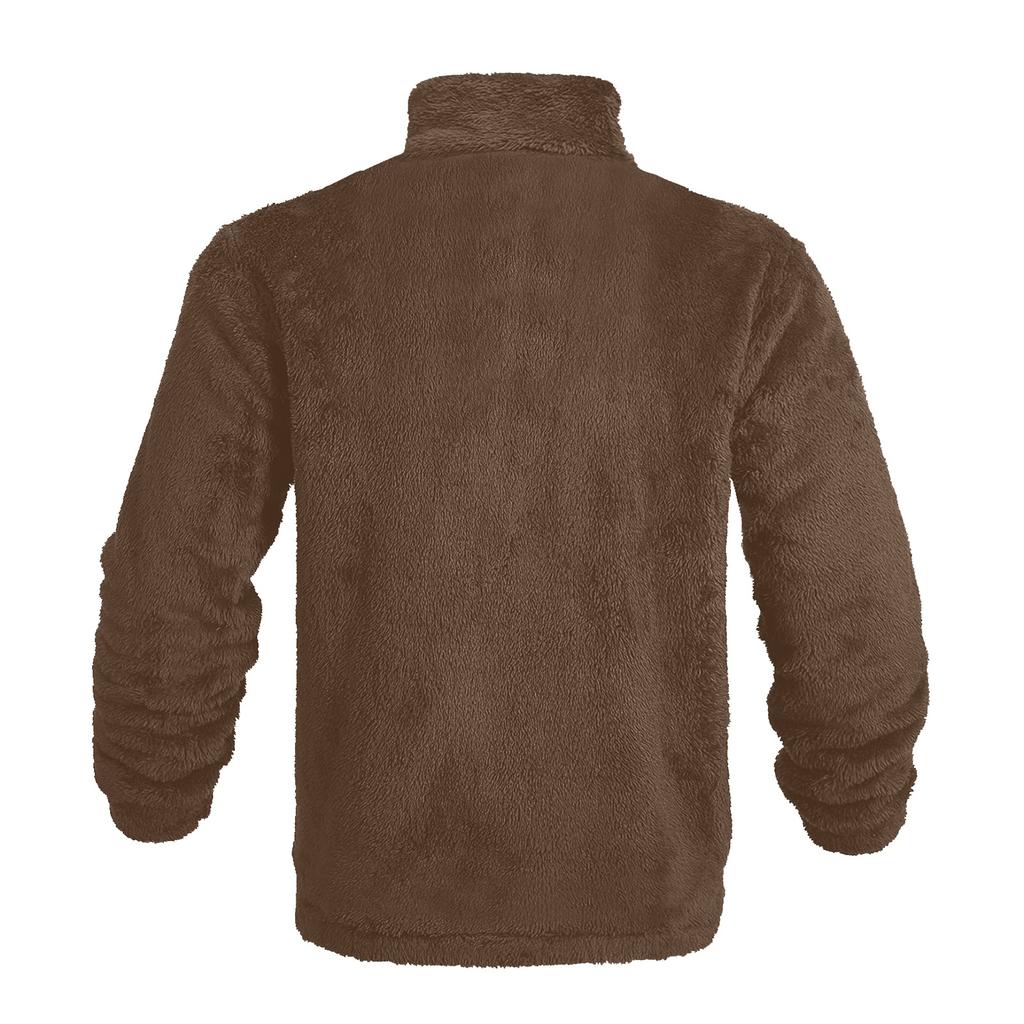 Men's Casual Loose Stand-up Collar Coat, Zipper Warm Coat