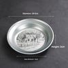 1Pc Retro Round Tinplate Storage Tray Desktop Disc for Fruit Snacks Pastries Desserts Candy - Household Kitchen Food Organizer