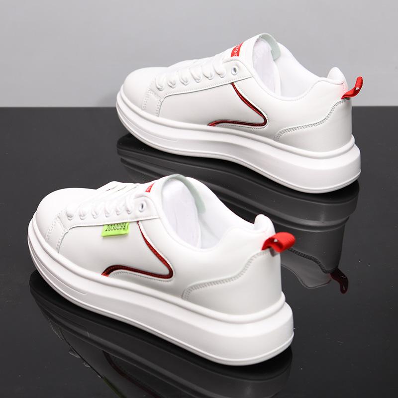 New McQueen autumn leather muffin platform sports couple casual board shoes A 35