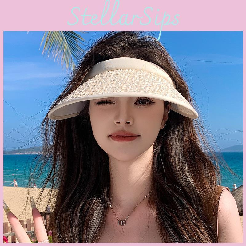 Summer Sunshade Uv Protection Wide Brim Hat With Large Faceshading Cap For Women Outdoors