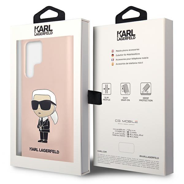 Karl Lagerfeld Klhcs23Lsnikbcp Sam S23 Ultra S918 Hardcase Pink/Różowy Silikonowy Ikonik