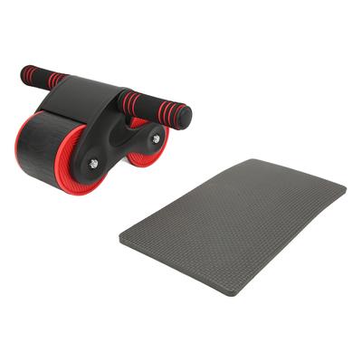 Doppia Rotella Addominale Tonda Rullo Esercitatore Addominale Domestico Attrezzatura Fitness Palestra Domestica Nero
