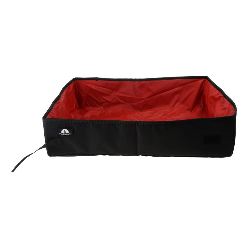 Travel Cats Litter Box Collapsible Portable Litter Pan Lightweight Foldable Waterproof Lining Leak Proof Easy To Clean