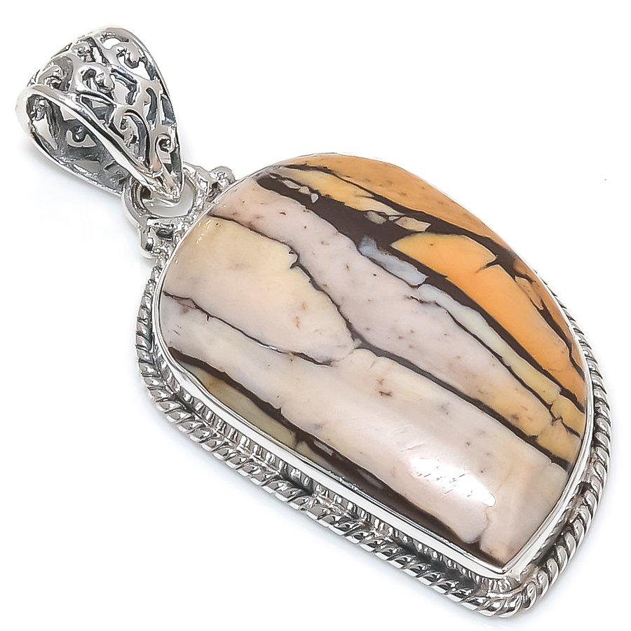 

Natural Wild Horse Gemstone 925 Solid Sterling Silver Jewelry Pendant 1.75 O5i63