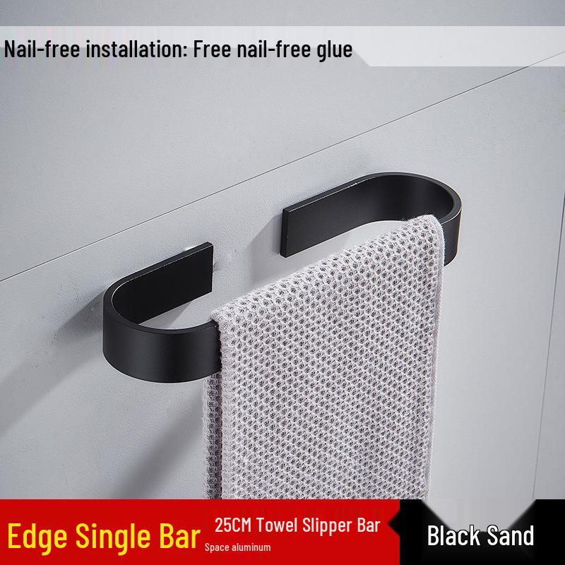 Jessite No-Drill Wall-Mounted Aluminum Towel and Slipper Rack